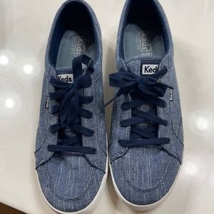 Keds Navy Center Cotton Slub Sneaker - GUC
